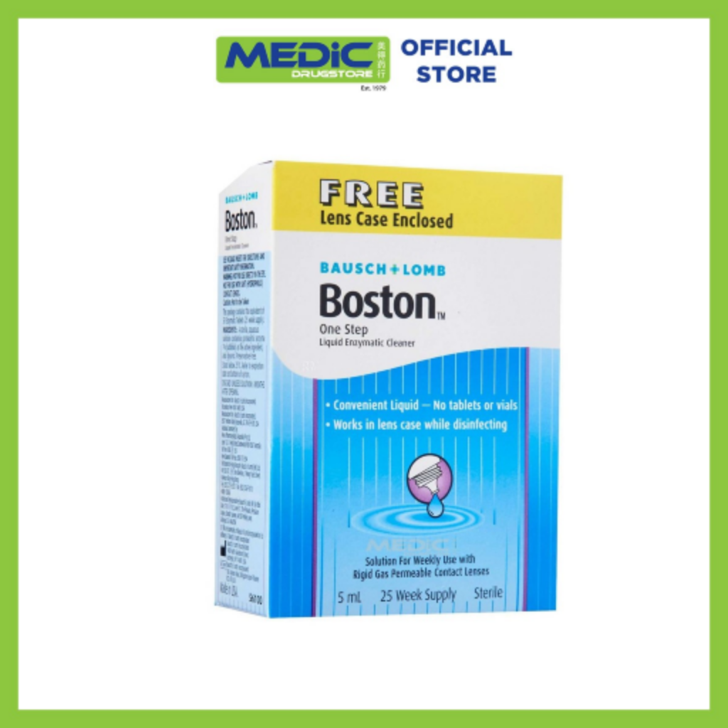 Bausch and Lomb Boston One Step Liquid Enzymatic Cleaner 5ML [Bundle of