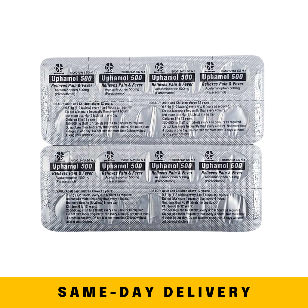 UPHAMOL [Paracetamol] 500mg Tablet 20s