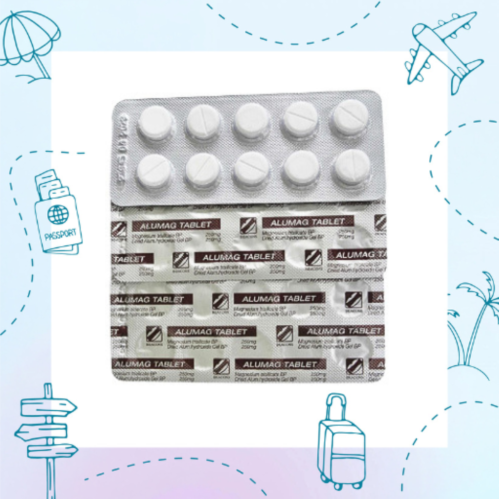 ALUMAG [Al Hydroxide 250mg + Mag Trisilicate 250mg] Chewable Tablet '30s