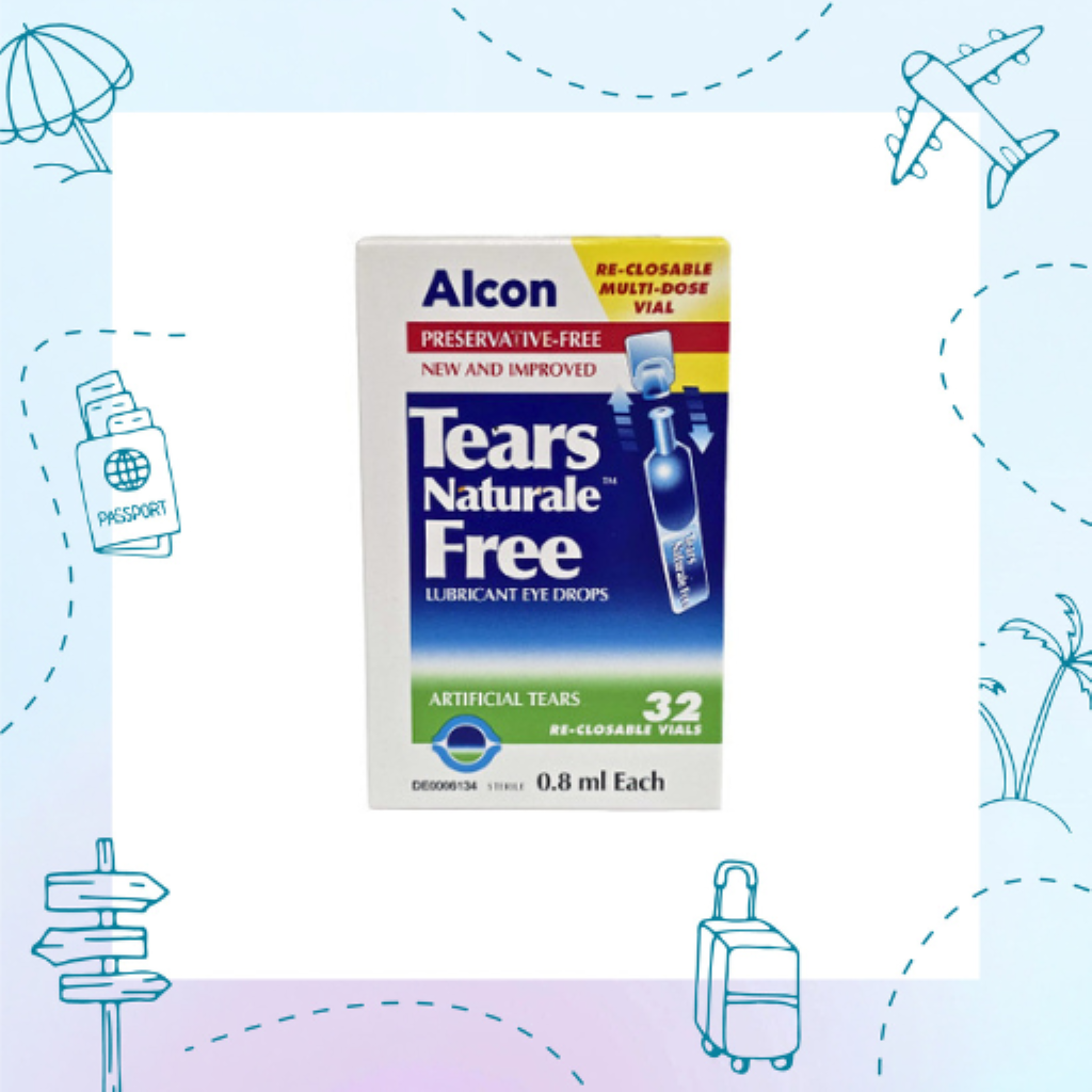 TEARS NATURALE FREE [Dextran 0.1% + Hypromellose 0.3%] Single-Use Eye Drops 0.8mL '32s