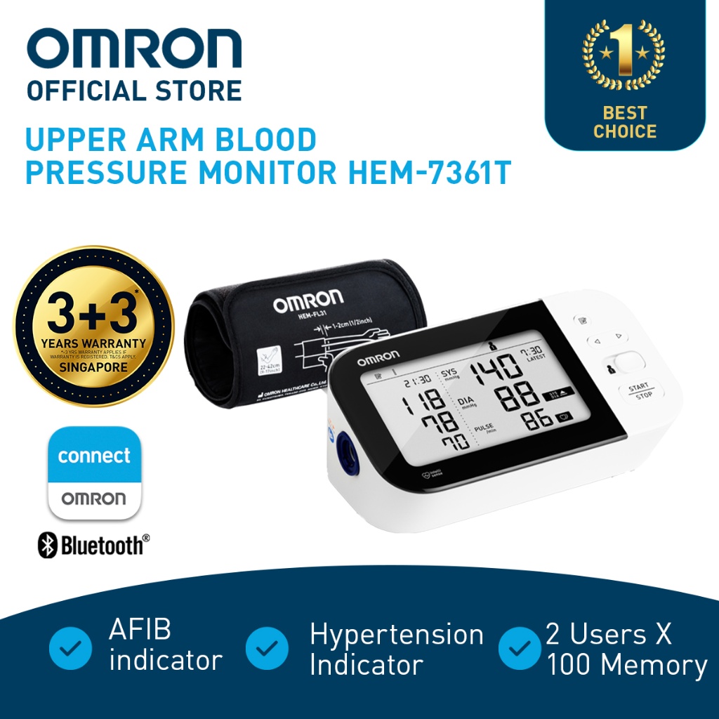 Omron Upper Arm Automatic Blood Pressure Monitor HEM7361T Doctor