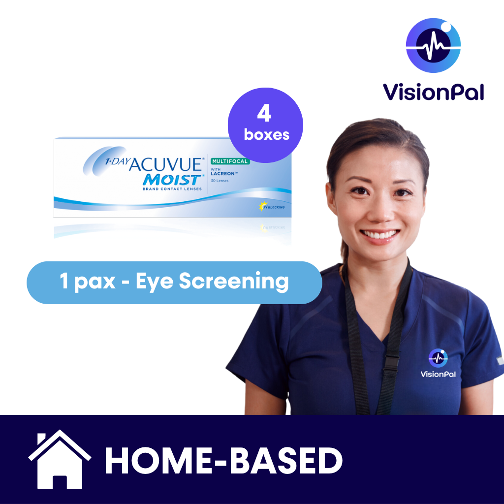 VisionPal 4 boxes x 1Day Acuvue Moist for Multifocal Contact Lens
