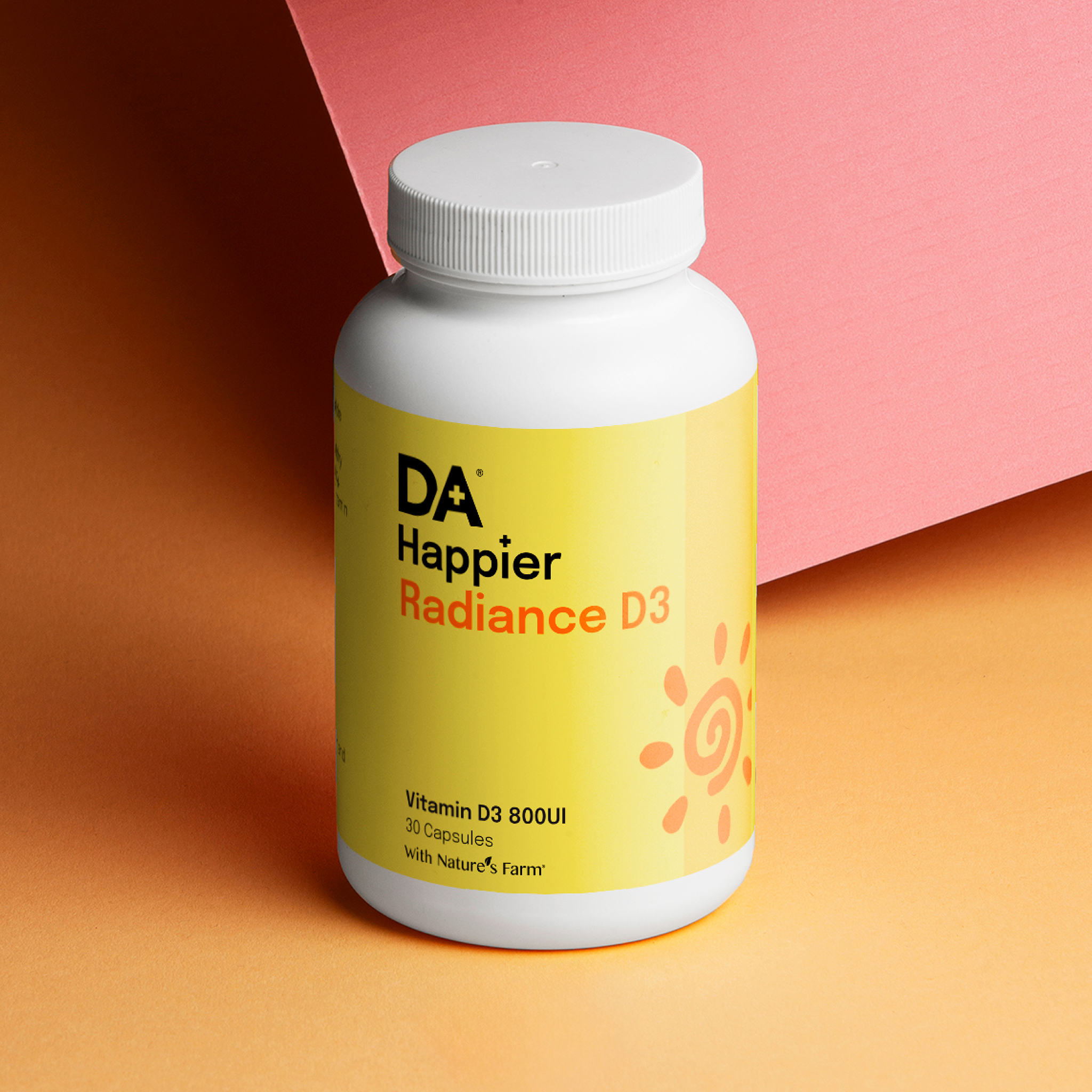 DA Happier+ Radiance - Vitamin D3 800IU + Vitamin K2 60mcg (30 capsules)