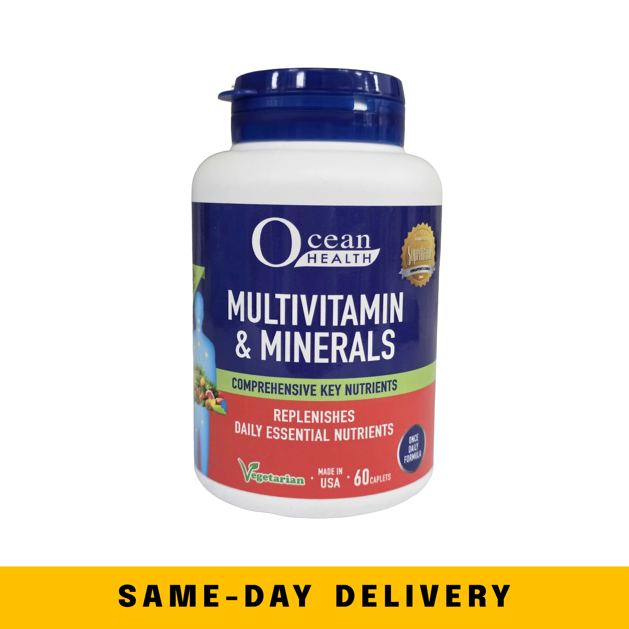 MULTIVITAMIN & MINERALS OCEAN HEALTH Caplets '60s