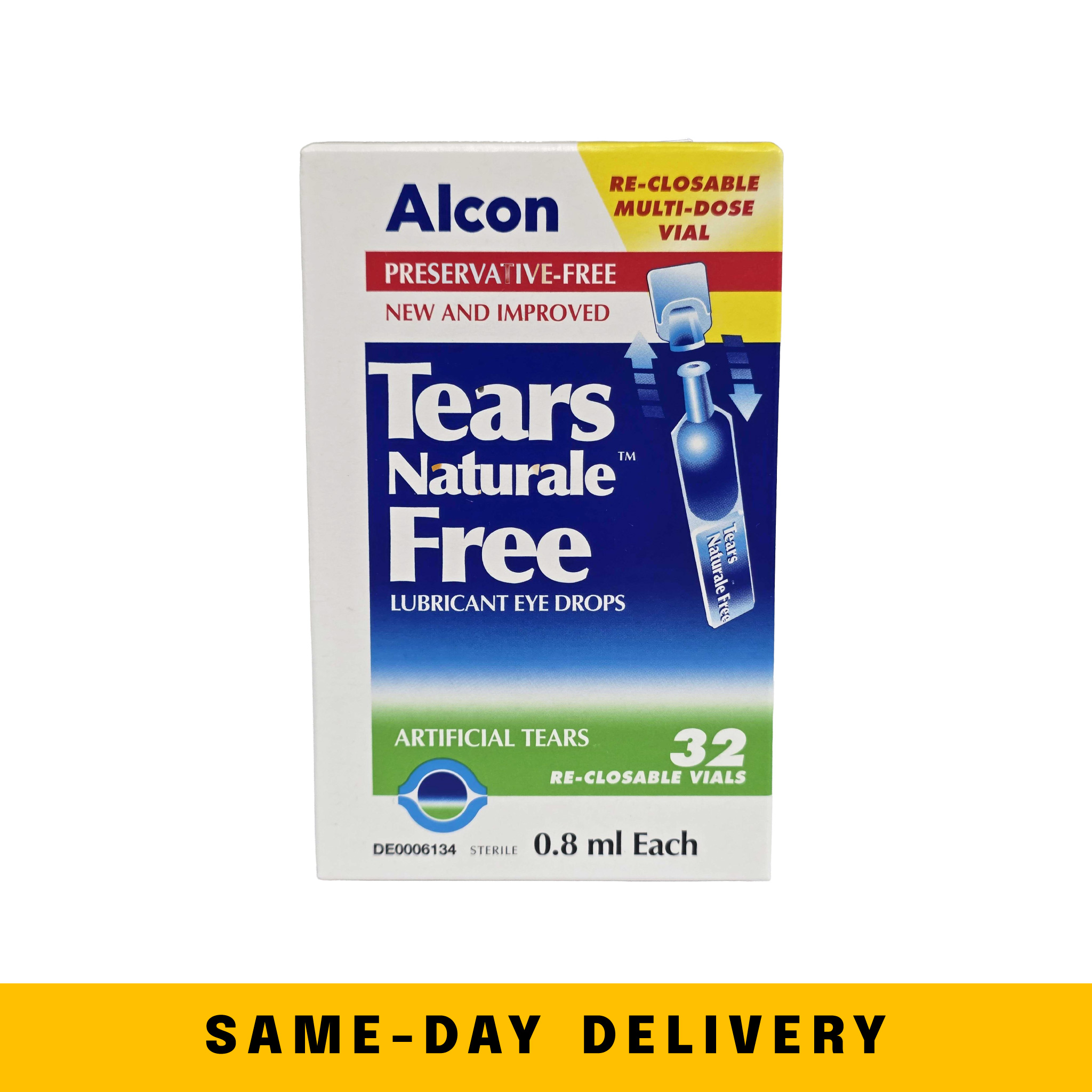 TEARS NATURALE FREE [Dextran 0.1% + Hypromellose 0.3%] Single-Use Eye Drops 0.8mL '32s