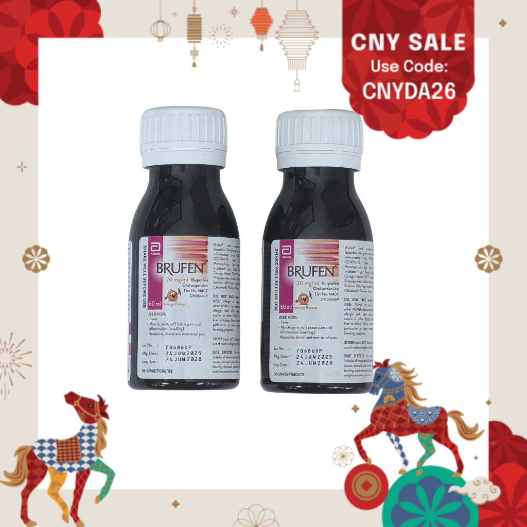 Brufen Oral Suspension 60ml (Bundle of 2)